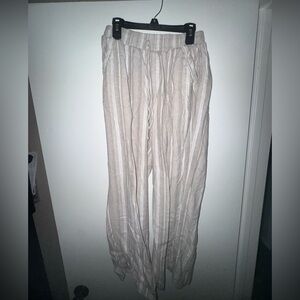 Briggs New York Beige and Cream Striped Pants